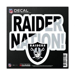 NFL Las Vegas Raiders SLOGAN All Surface Decal 6" x 6" (set of 2)